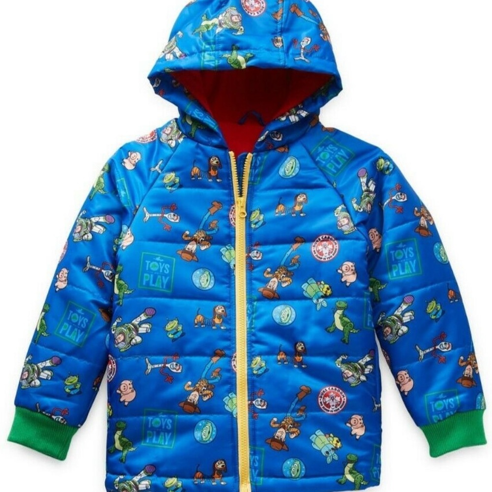 Disney Kids Toy Story Puffer Jacket Size 4